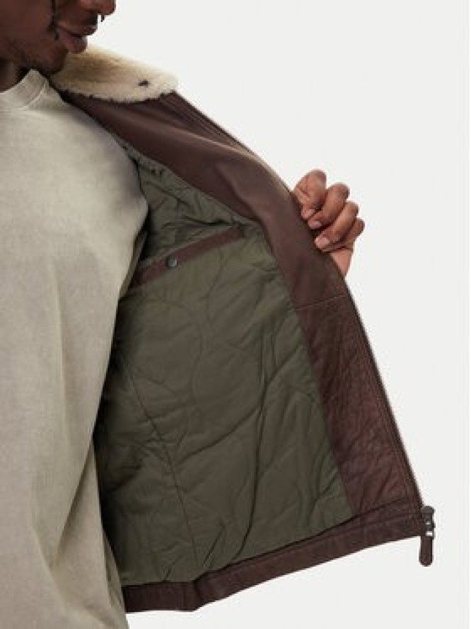 Aeronautica Militare Kurtka skórzana 252PN0960UPL00304 Brązowy Regular Fit