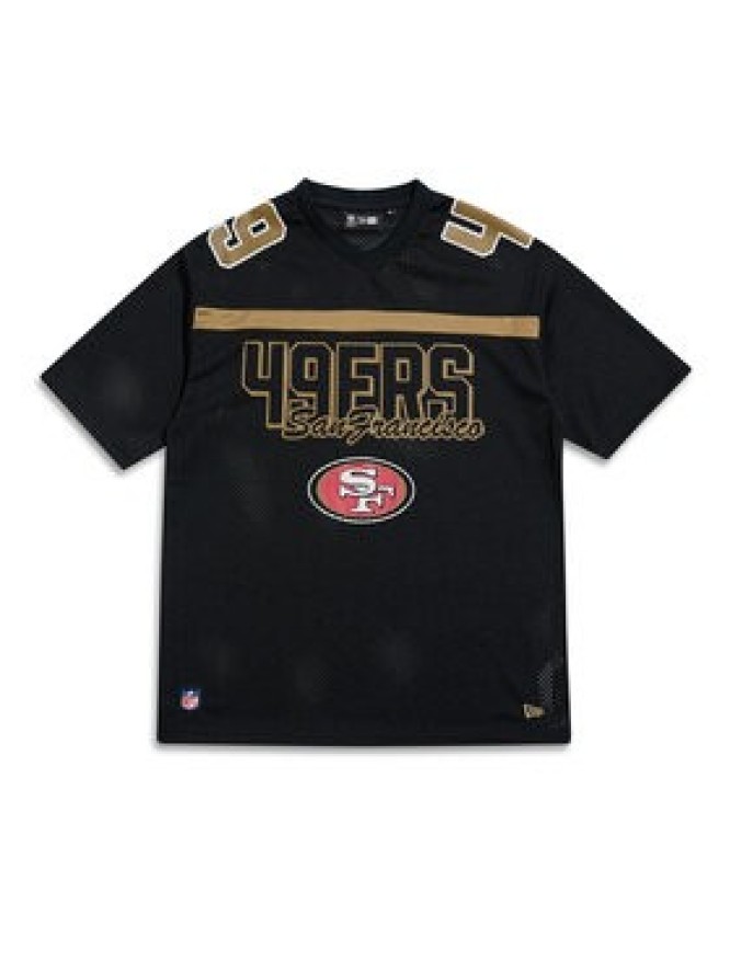 New Era T-Shirt Saf49E Mesh Graphic Jersey 60596390 Czarny Regular Fit