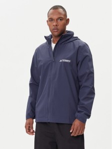 adidas Kurtka przeciwdeszczowa Multi Essentials 2L Rain JY0477 Granatowy Regular Fit