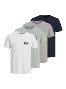 Jack & Jones Komplet t-shirtów Geplas 12288304 Kolorowy Regular Fit