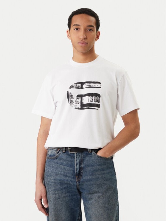 G-Star Raw T-Shirt G Icon Graphic D28823-E385 Biały Regular Fit