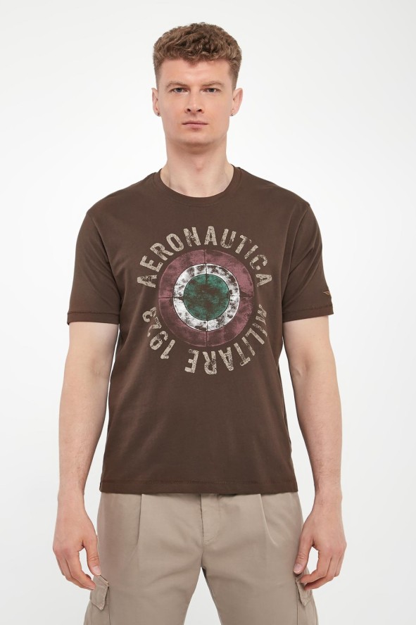 T-shirt męski z grafiką AERONAUTICA MILITARE