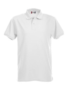 clique Stretch Premium Polo męska – elastyczny materiał, biały – white