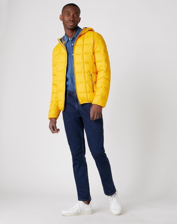 MĘSKA KURTKA PRZEJŚCIOWA WRANGLER THE PUFFER GOLDEN ROD W4C6WRX1K 112129099