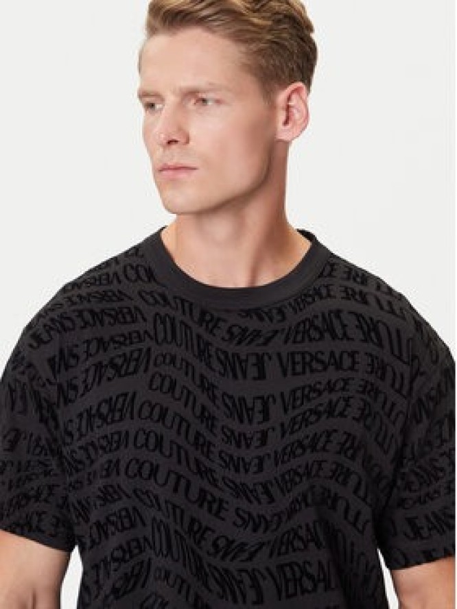 Versace Jeans Couture T-Shirt 79GAH6R0 JS511 Czarny Regular Fit