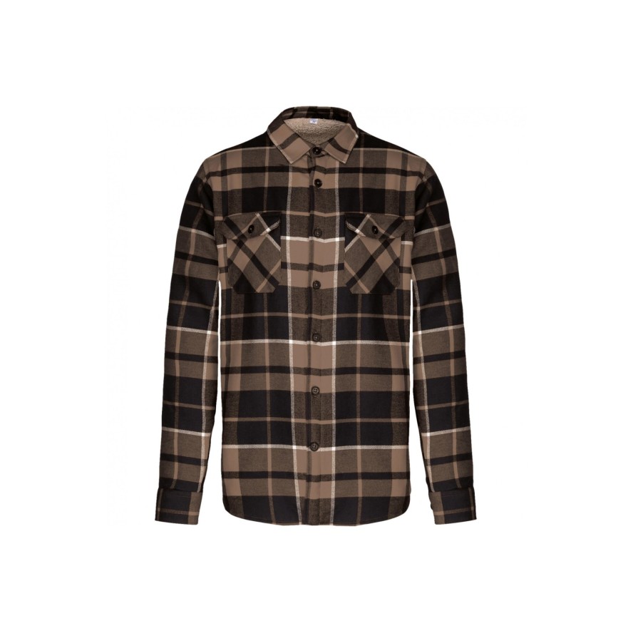 Bluza z podszewką w kratę Kariban Sherpa