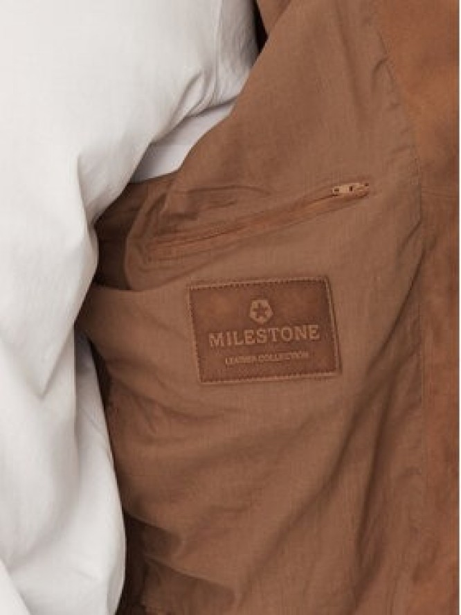 Milestone Kurtka bomber MSTristan 511620 21220 Brązowy Regular Fit