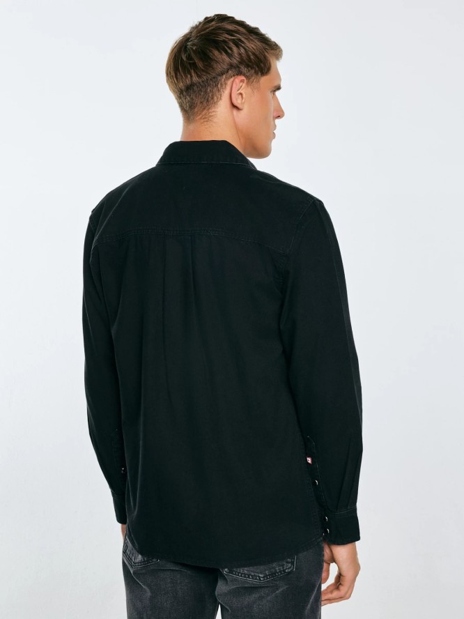 Koszula męska jeansowa czarna Buck 927