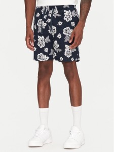 Tommy Jeans Szorty materiałowe Slub Aop Beach DM0DM21947 Granatowy Regular Fit