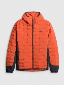 4F Kurtka trekkingowa z wypełnieniem Primaloft Silver męska - pomarańczowa 3XL