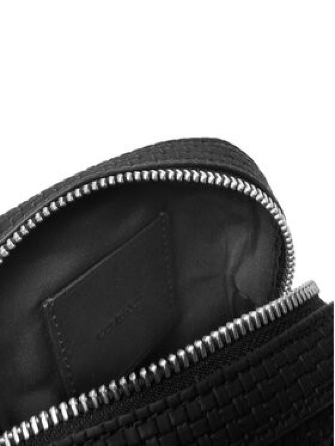 Calvin Klein Saszetka Embossed Woven Slim Reporter LV04D3221G Czarny