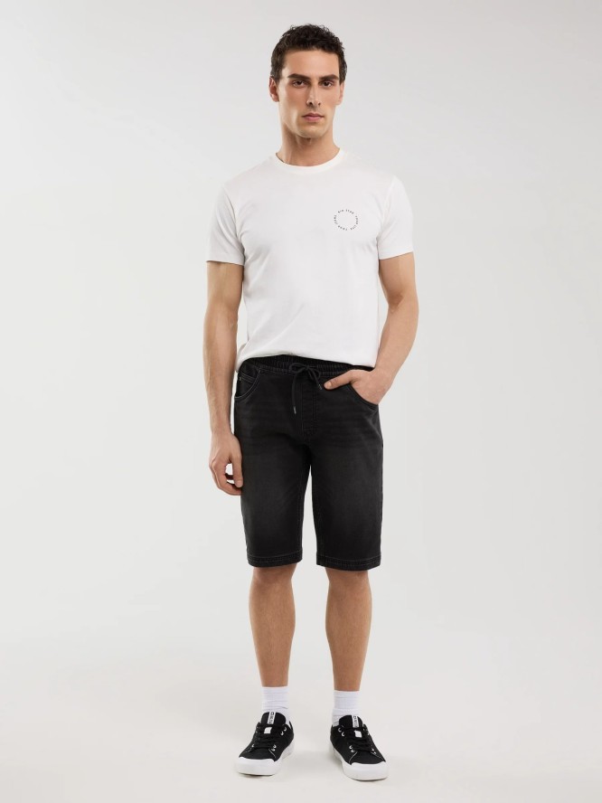 Szorty męskie jeansowe czarne Parker 954