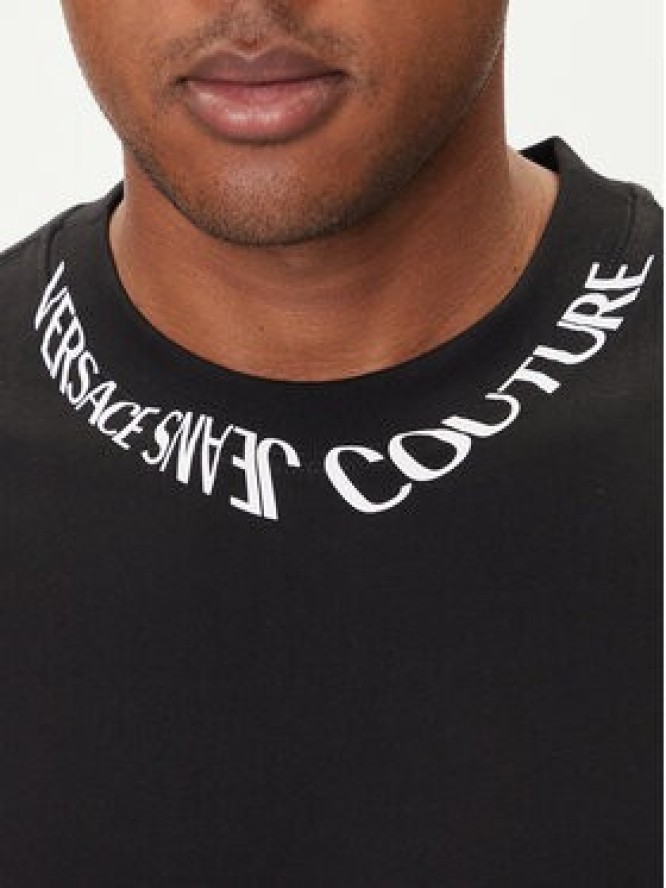 Versace Jeans Couture T-Shirt 79GAHP03 CJ01P Czarny Regular Fit