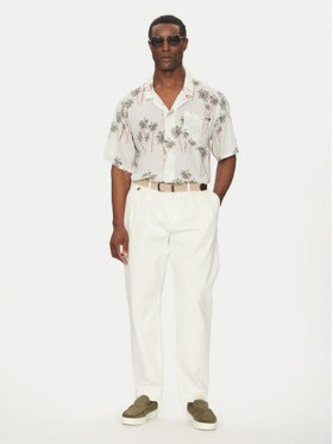 Tommy Hilfiger Koszula Bowling Shirt Print UM0UM03227 Beżowy Regular Fit