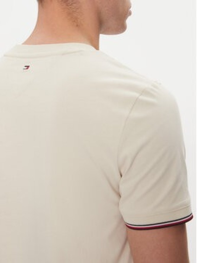 Tommy Hilfiger T-Shirt Logo MW0MW32584 Beżowy Regular Fit