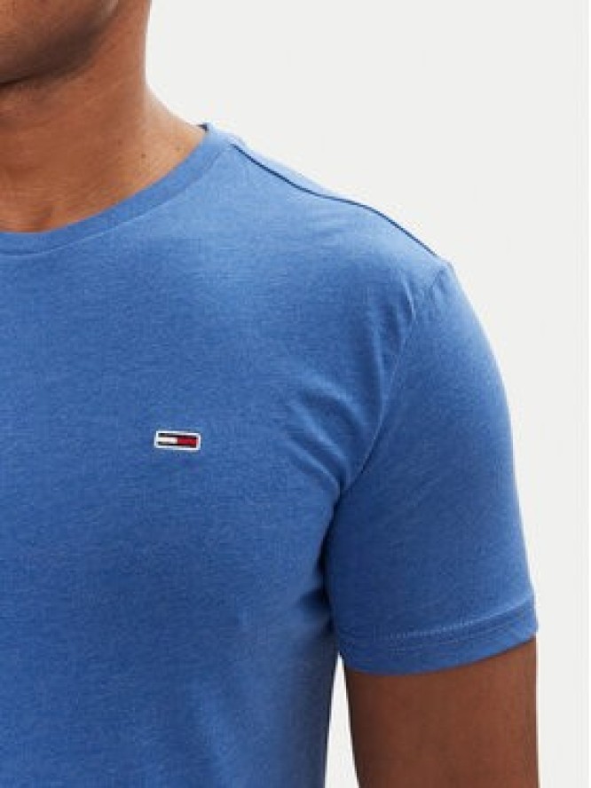 Tommy Jeans T-Shirt Jaspe DM0DM20363 Niebieski Slim Fit
