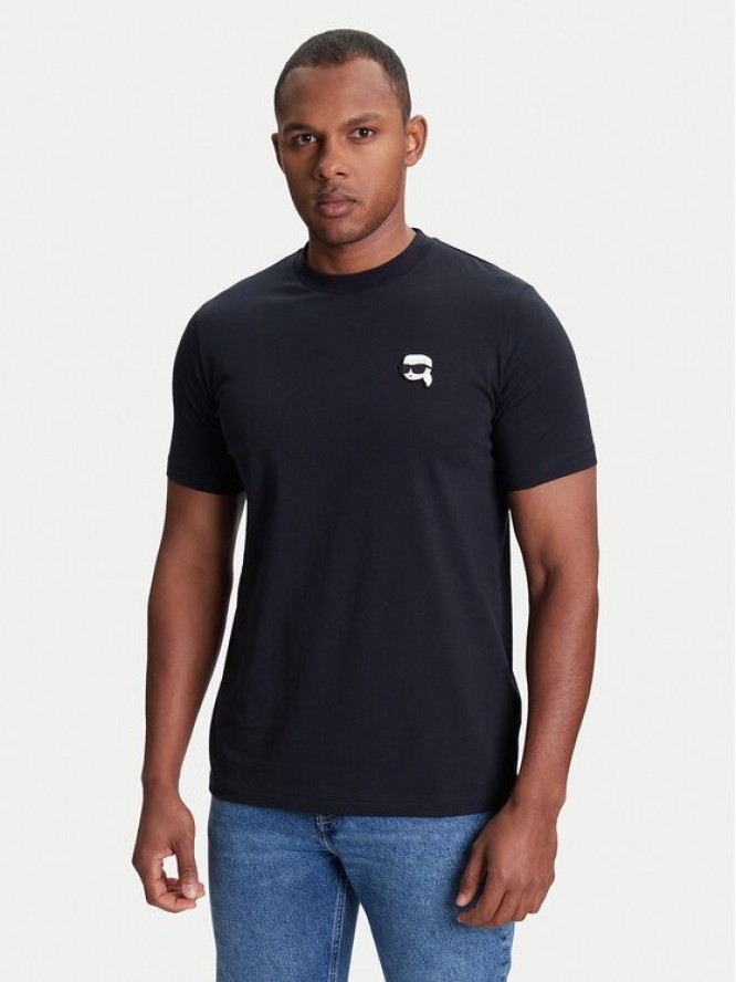 KARL LAGERFELD T-Shirt 755710 553224 Granatowy Slim Fit