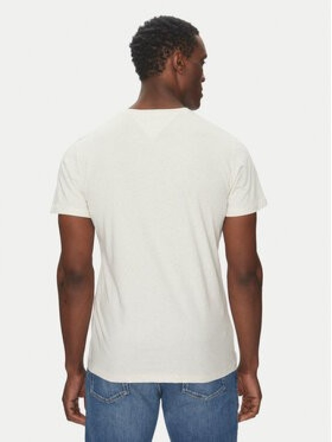 Tommy Jeans T-Shirt Essential DM0DM20740 Beżowy Slim Fit