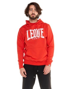 Leone 1947 Apparel Męska bluza z kapturem i dużym logo, lekka bawełna