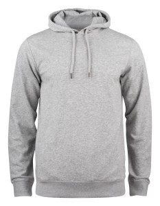 clique Premium OC Hoody bluza z kapturem z bawełny organicznej szary melanż –