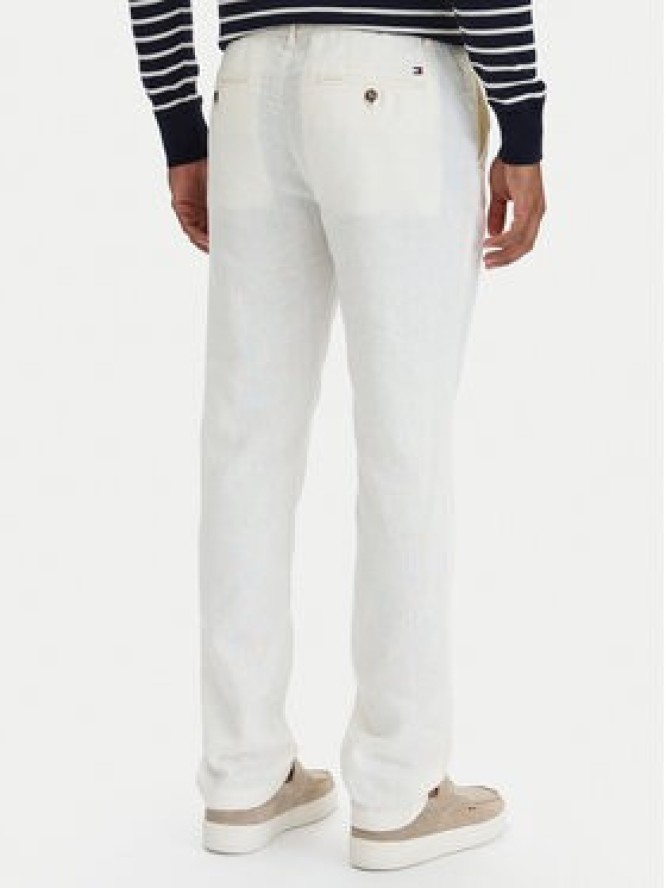 Tommy Hilfiger Chinosy Denton MW0MW42337 Biały Straight Fit