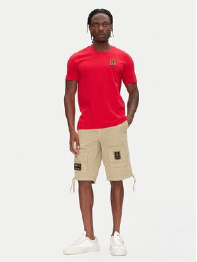 Aeronautica Militare Szorty materiałowe 251BE041CT1122 Beżowy Regular Fit