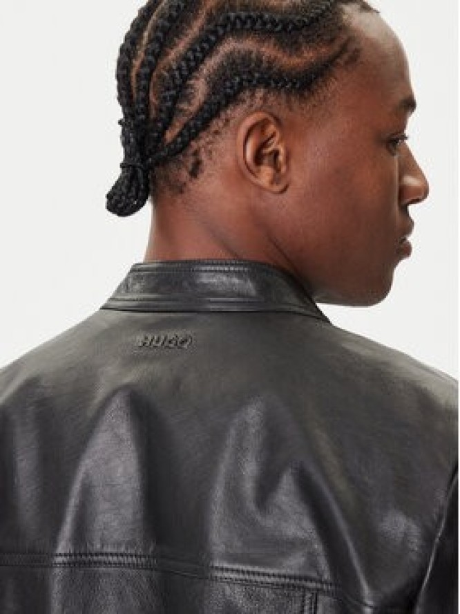 HUGO Kurtka skórzana Lokis-3 50540984 Czarny Slim Fit