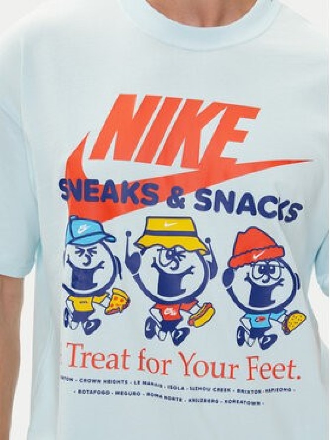 Nike T-Shirt HJ0754 Błękitny Regular Fit