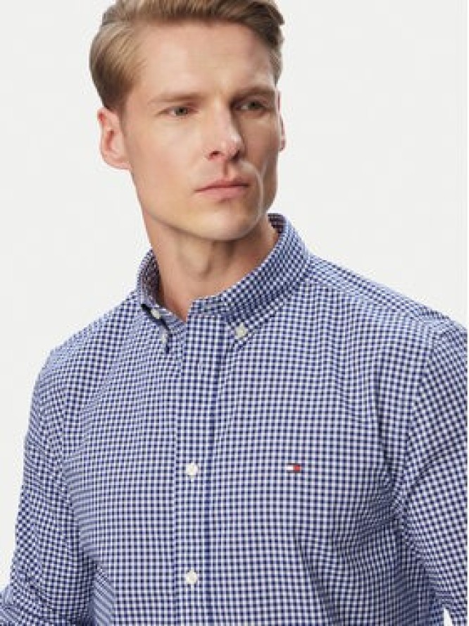 Tommy Hilfiger Koszula Gingham MW0MW43319 Niebieski Regular Fit