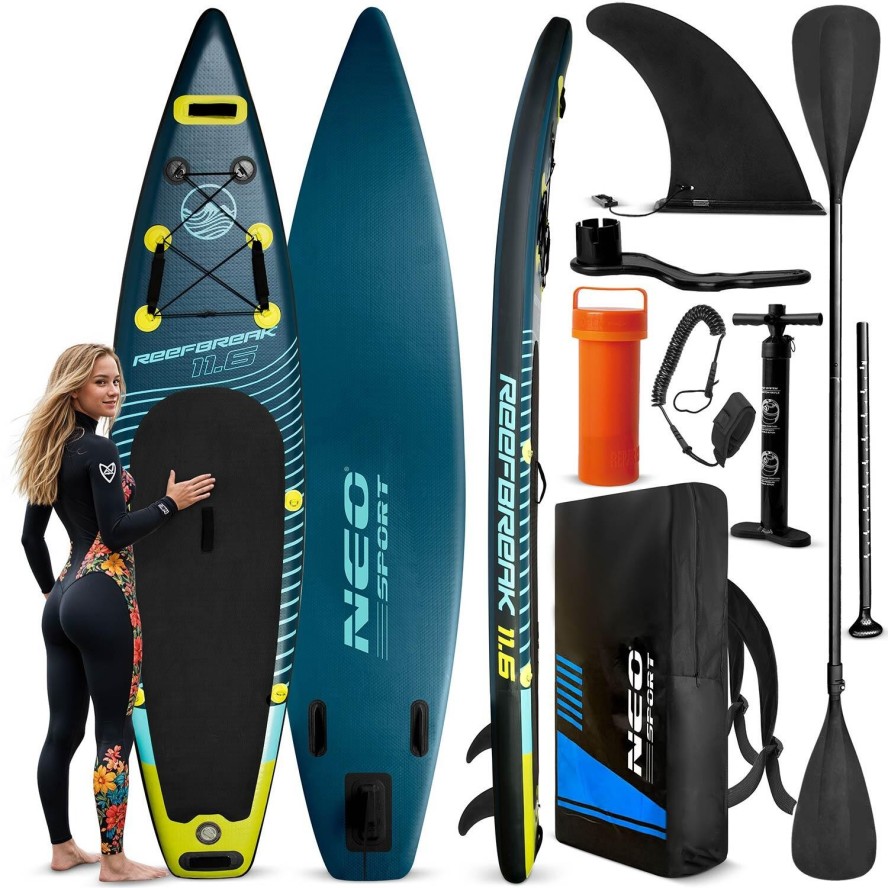 Deska SUP do pływania Neo-sport pompowana Stand up Paddle Reefbreak 350cm zestaw