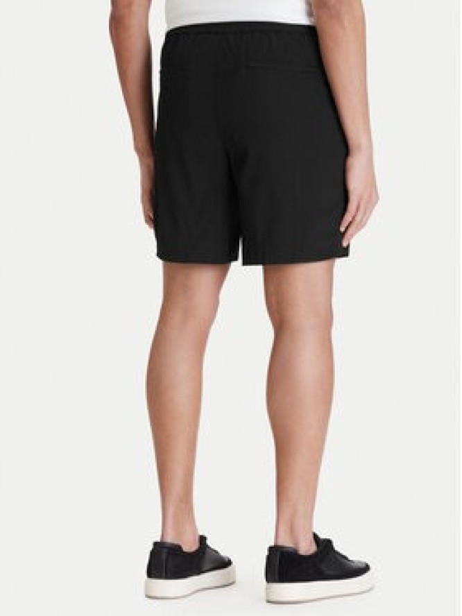 Calvin Klein Szorty materiałowe LV04LF610G Czarny Straight Fit