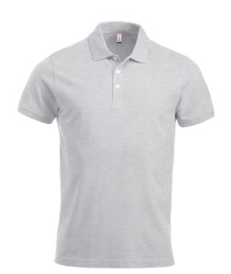 clique Classic Lincoln S/S koszulka polo męska z bawełny, modern fit – ash