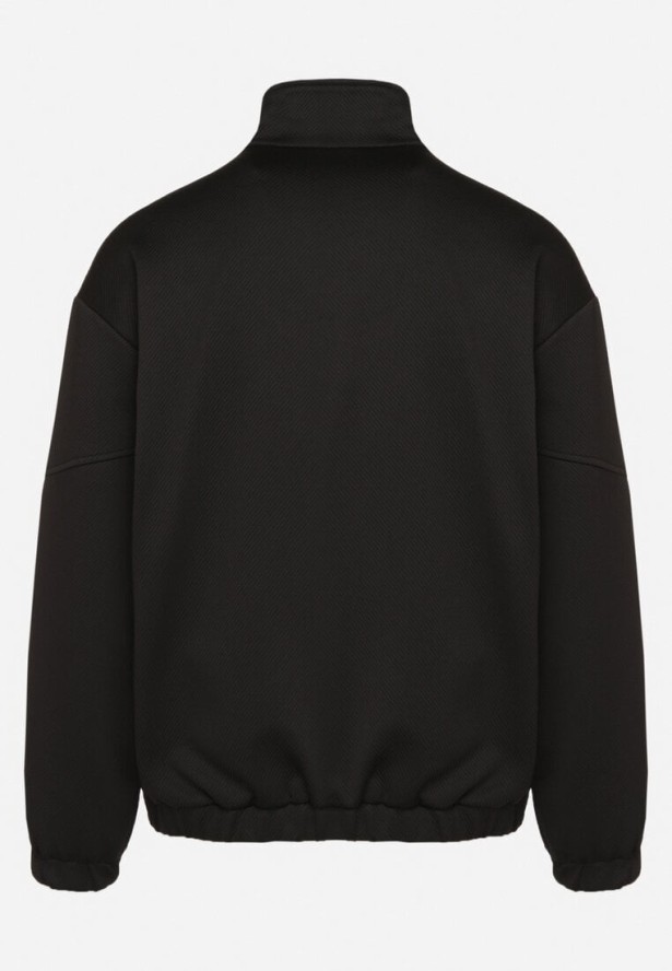 Czarna Kurtka Ozdobiona Napisem Fonilia