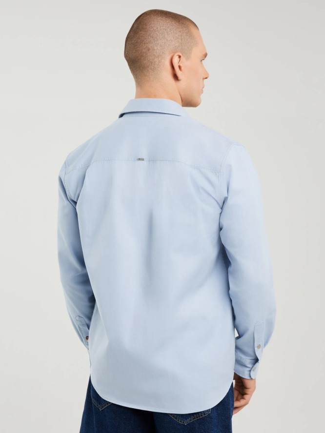 Koszula męska typu worker niebieska Gowis 401