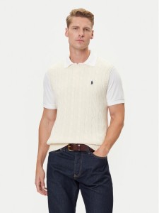 Polo Ralph Lauren Sweter 710979113003 Écru Regular Fit