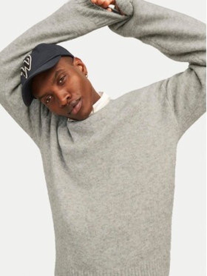 Jack & Jones Sweter Rollie 12215468 Szary Relaxed Fit