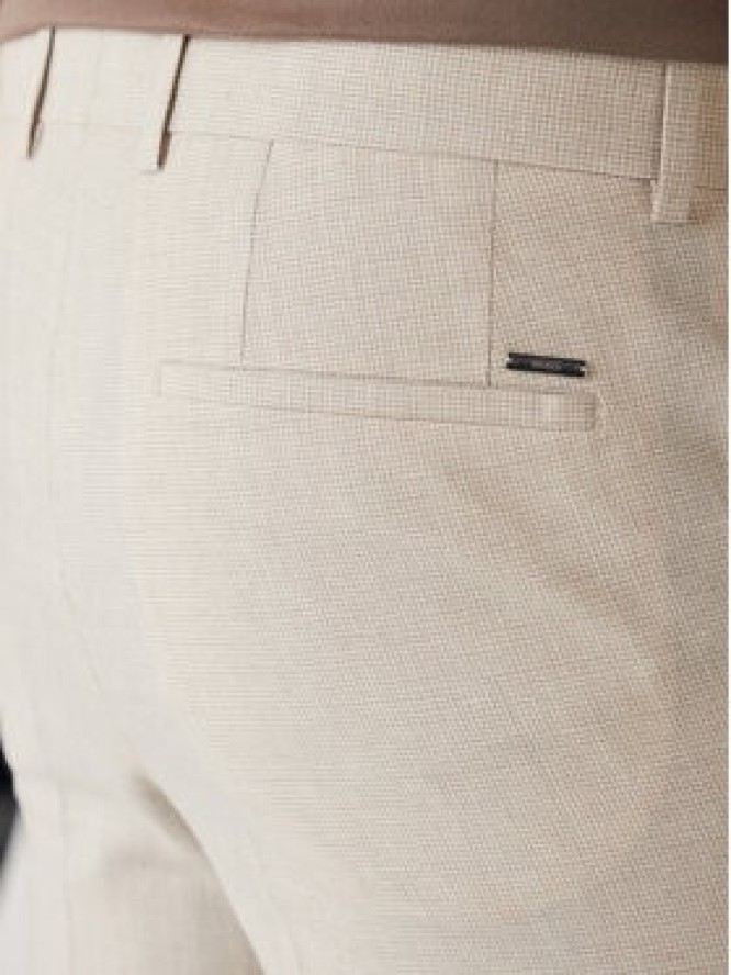 BOSS Spodnie materiałowe H-Genius-253 50561874 Beżowy Slim Fit
