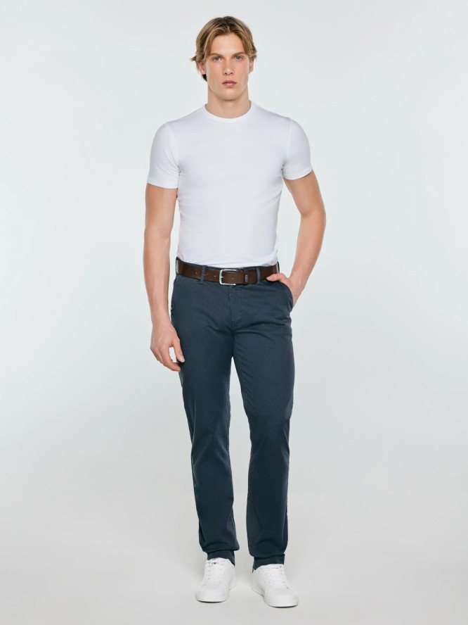 Spodnie męskie chinosy granatowe Hektor 404