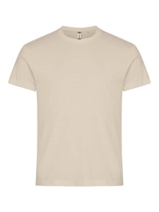 clique Basic-T T-shirt męski dopasowany krój, 100% bawełna — light khaki