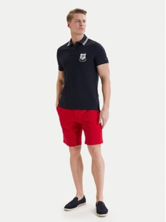 Tommy Hilfiger Komplet szorty i pasek Denton MW0MW42349 Czerwony Slim Fit