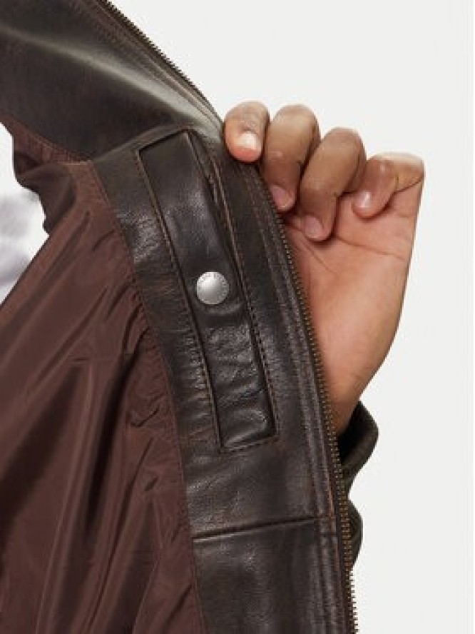 Levi's® Kurtka skórzana Clayton 003AU-0000 Brązowy Regular Fit