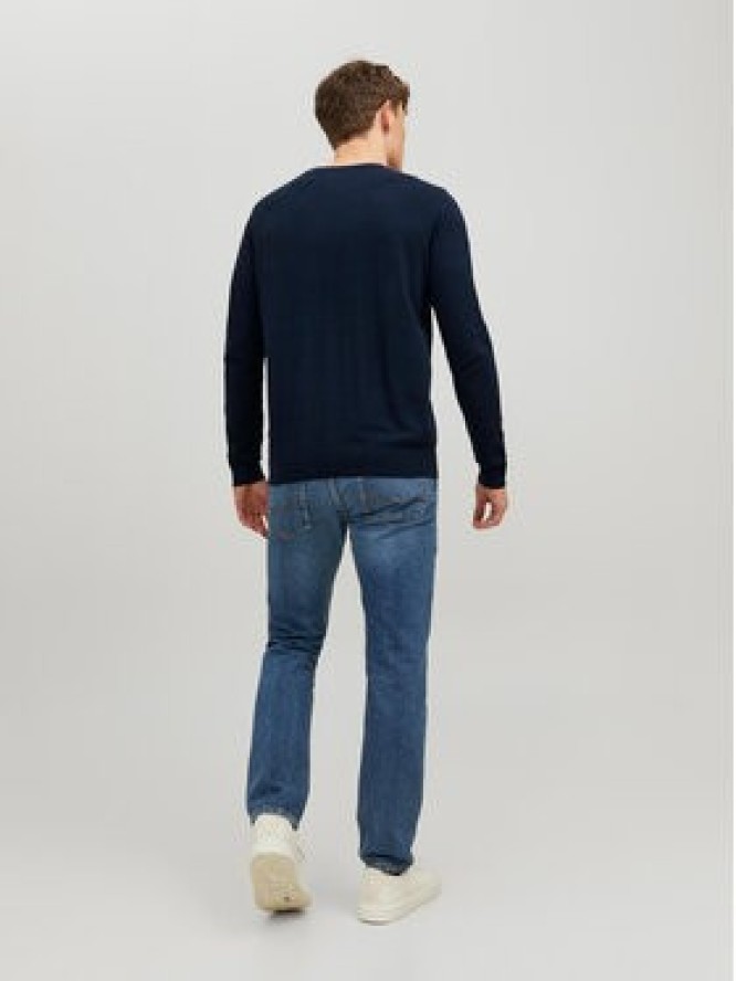 Jack & Jones Sweter Emil 12208364 Granatowy Regular Fit