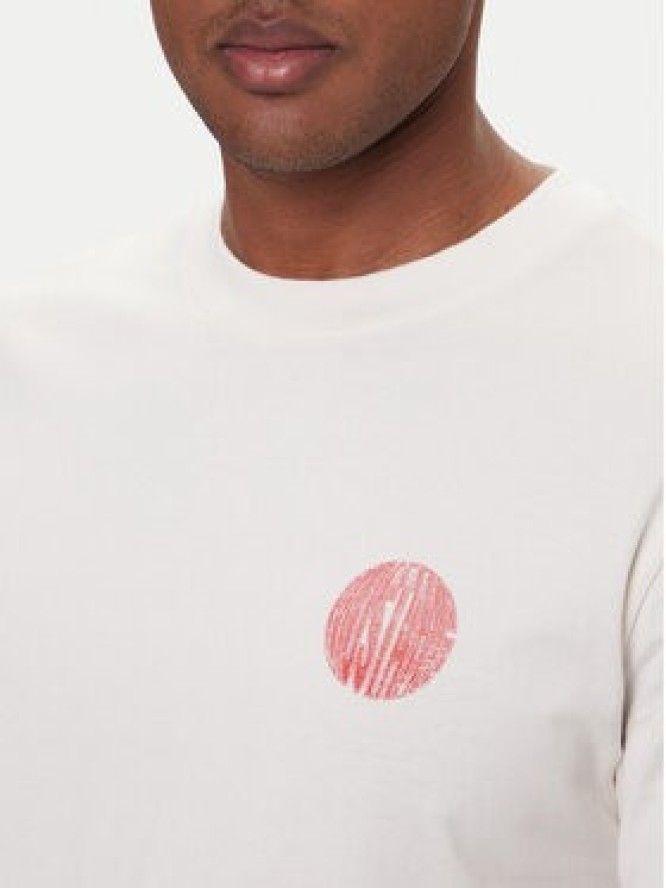 Mustang T-Shirt Akron 1016869 Écru Relaxed Fit