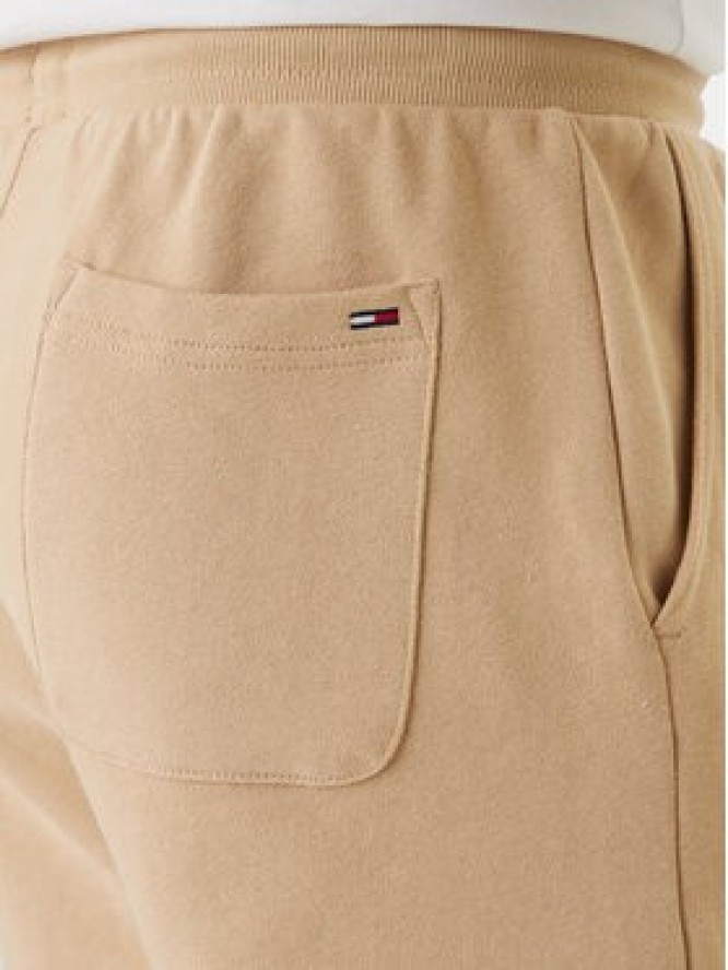 Tommy Jeans Szorty sportowe Signature DM0DM23017 Beżowy Regular Fit