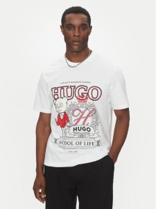 HUGO T-Shirt 50538254 Biały Relaxed Fit
