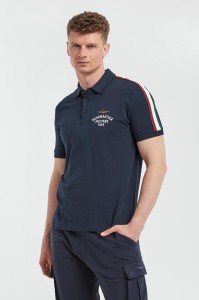 Polo męskie z lampasem AERONAUTICA MILITARE