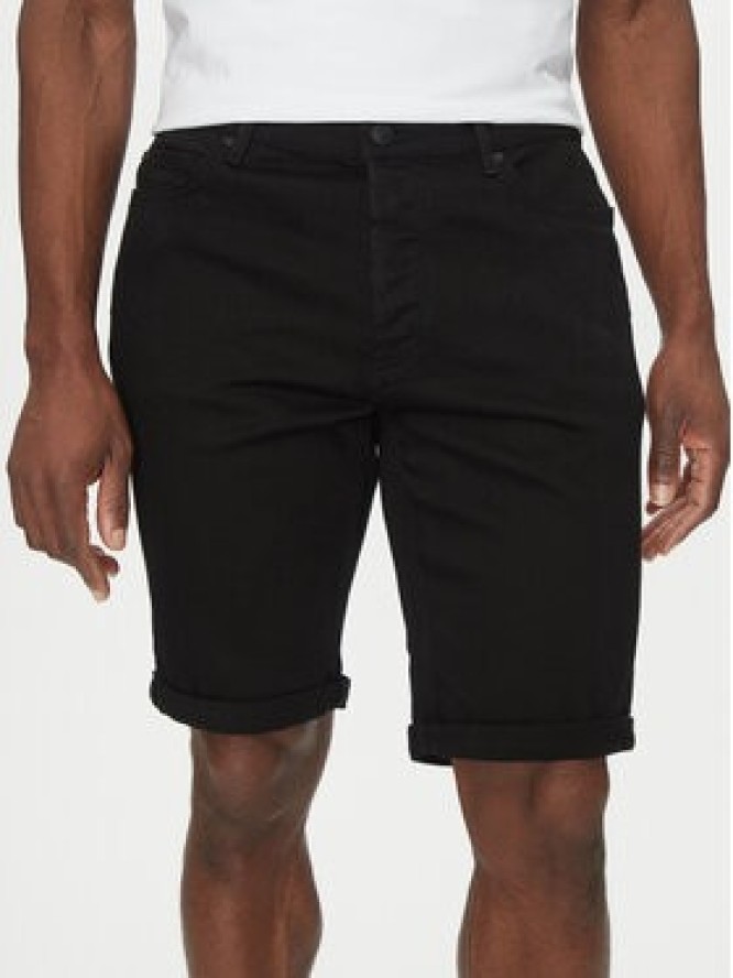 HUGO Szorty jeansowe 50537718 Czarny Regular Fit