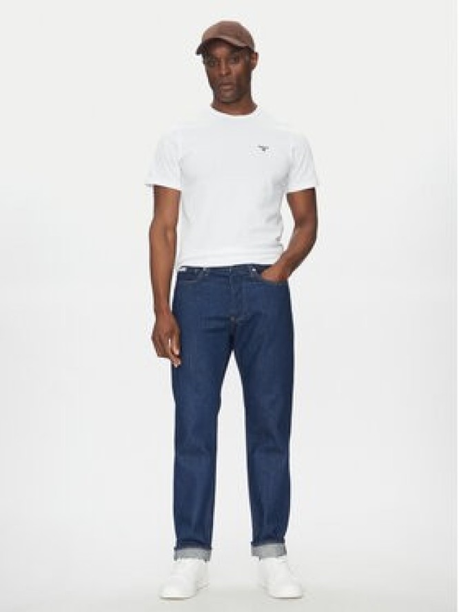 Barbour T-Shirt Essential Sports MTS0331WH11 Biały Tailored Fit