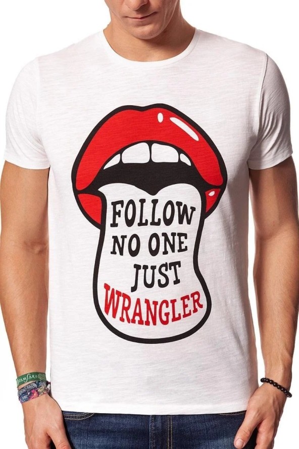 KOSZULKA WRANGLER FESTIVAL TEE DIRTY WHITE W7B44DEIF 112131477