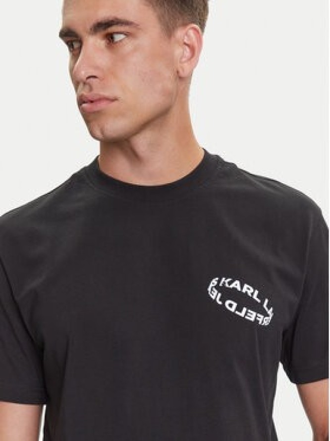 Karl Lagerfeld Jeans T-Shirt A3M17031 Czarny Regular Fit